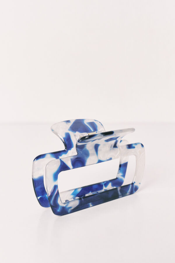 Women'secret Mother-of-pearl square hair clip blue