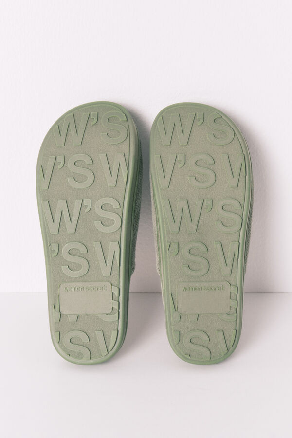 Women'secret Zapatillas casa Snoopy kaki oscuro kaki