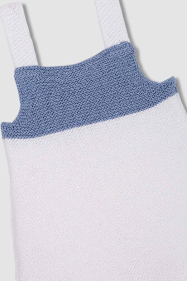 Womensecret Two-tone blue knit romper Tirkizna