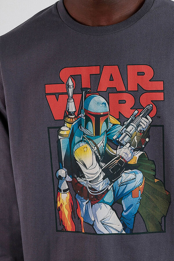 Admas Pijama largo Boba Fett para hombre gris