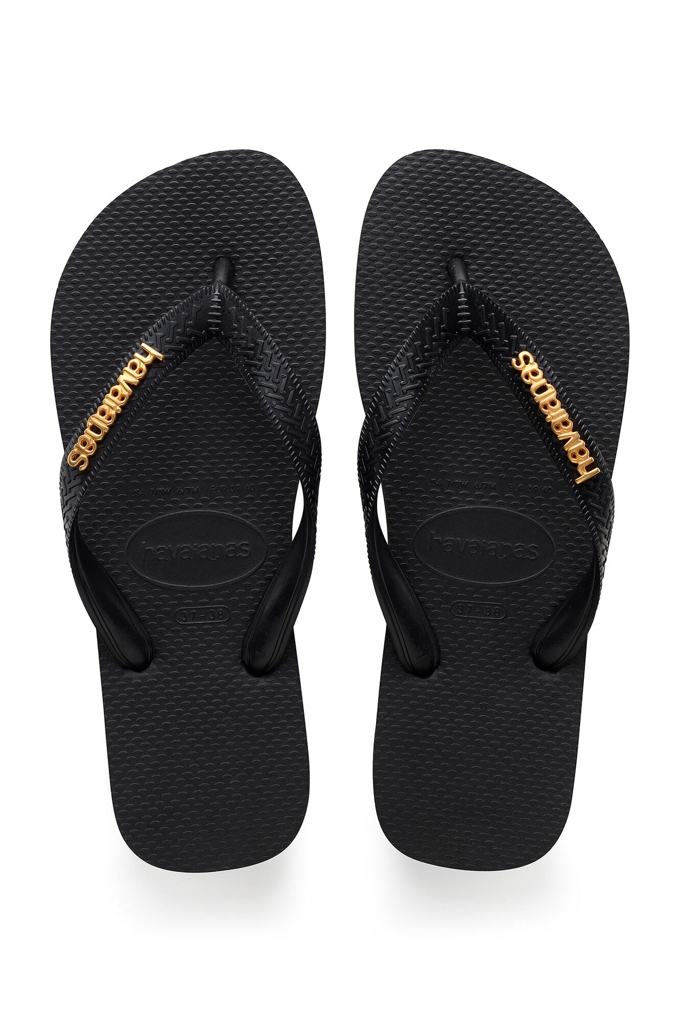 Havaianas Flip-Flops Hav. Schwarzes Metallic-Logo