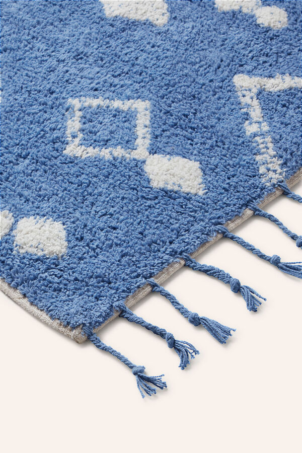 Womensecret Tapete de banho em tufting azul Fauve azul