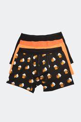 Trendyol Plain cotton 3-pack boxers printed
