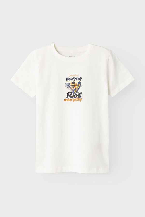 Womensecret Boys' T-shirt with front print blanc