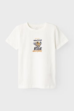 Womensecret Jungen-T-Shirt mit Print vorne Weiß
