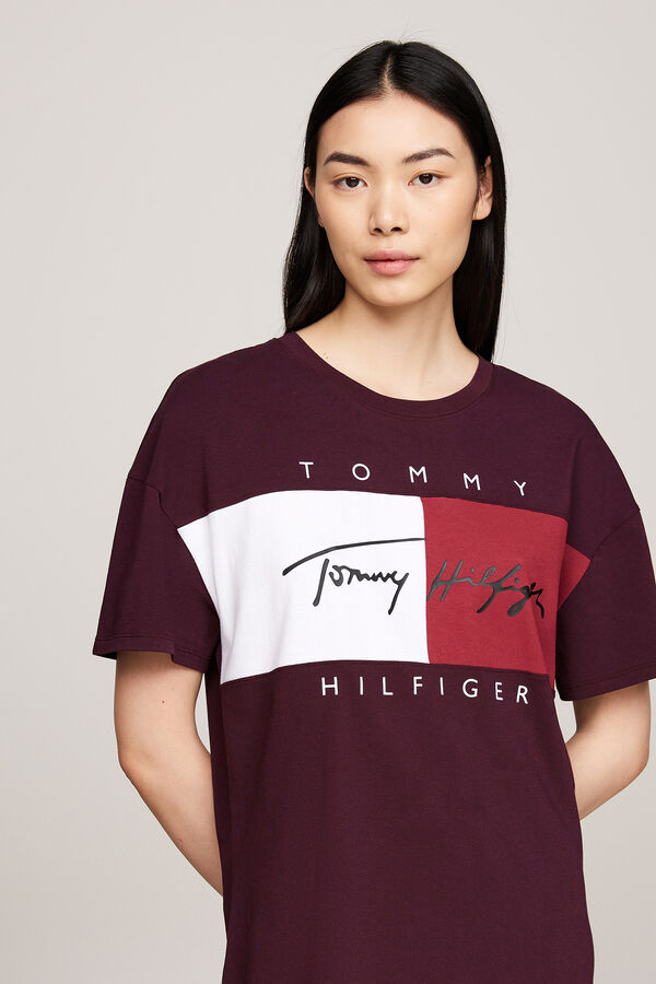 Tommy Jeans Vestido T-shirt castanho