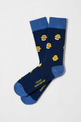 Besocks Calcetines altos Besocks de algodón orgánico color azul azul