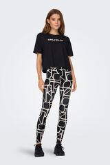 Only Play logo print leggings fekete