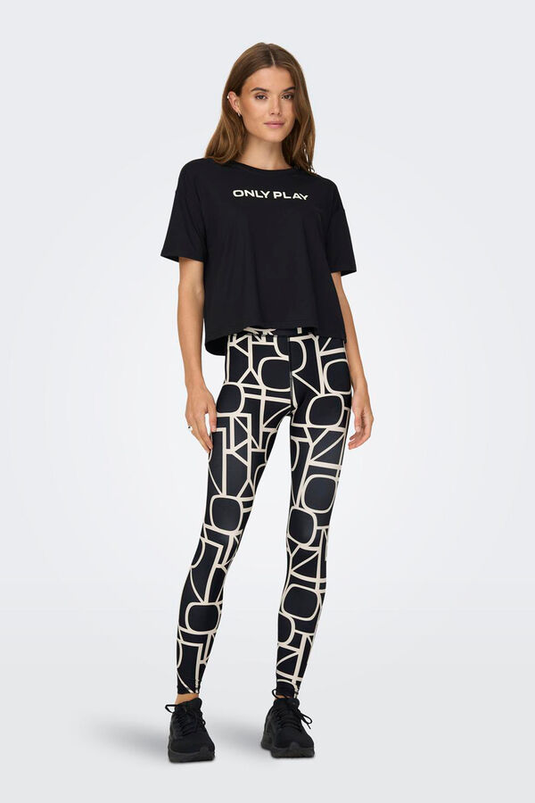 Only Play logo print leggings fekete