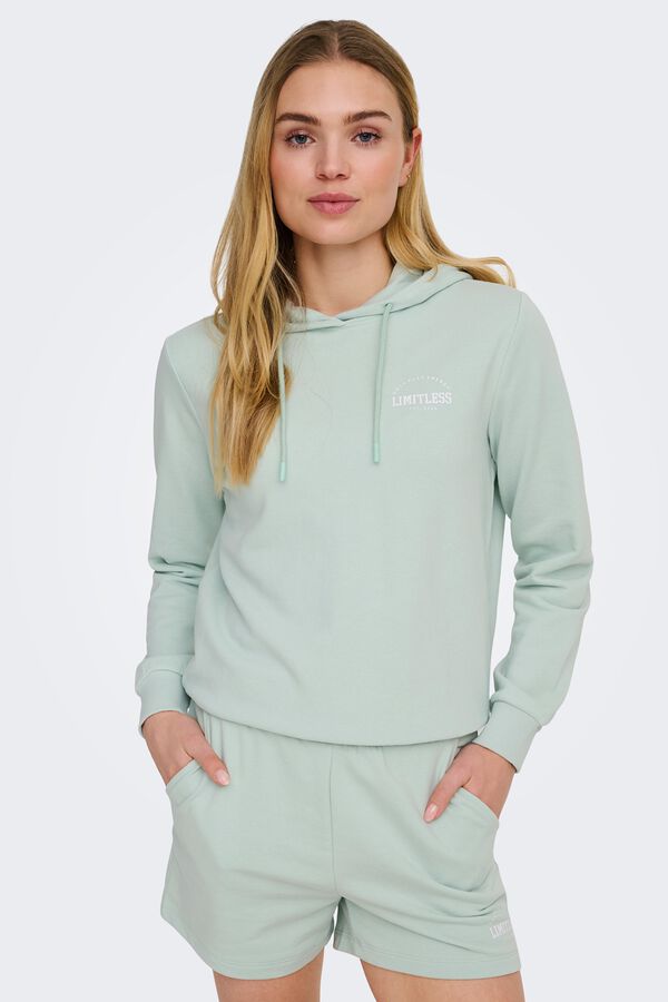 Only Play Sudadera deportiva con capucha gris