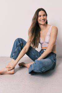 Women'secret Lilac lace halterneck bralette