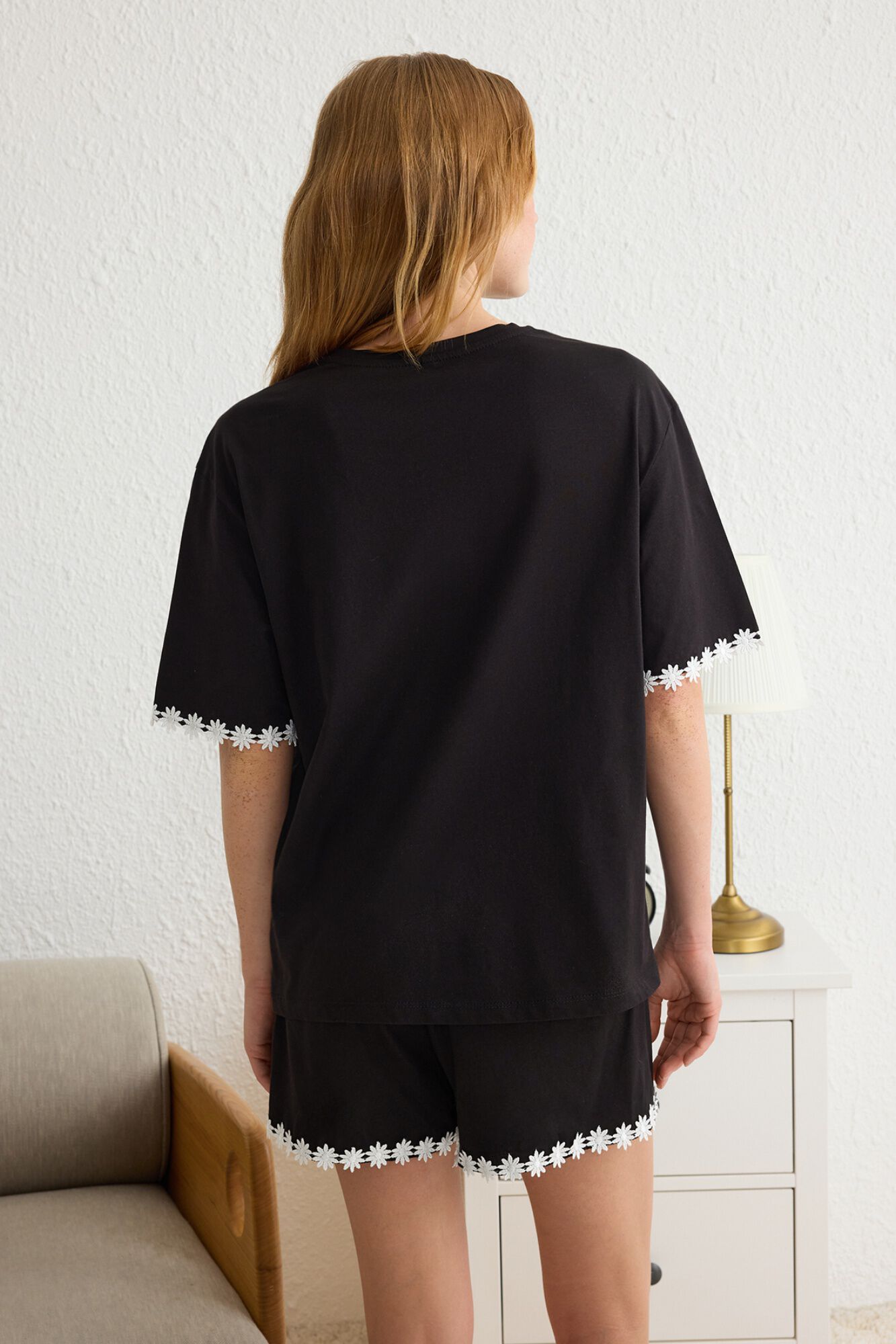 Trendyol Conjunto de pijama bies flores