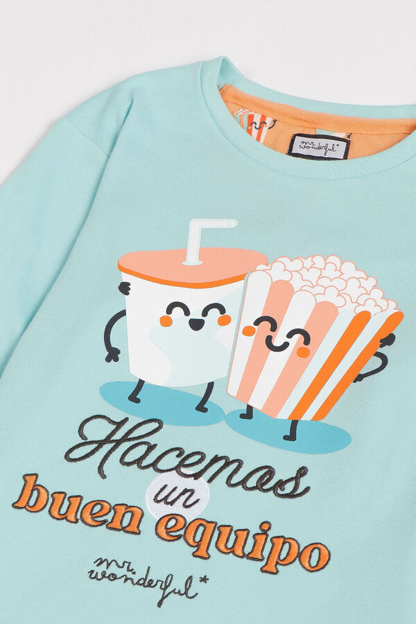 Mr. Wonderful Pijama manga comprida menina - Equipo Mr Wonderful azul