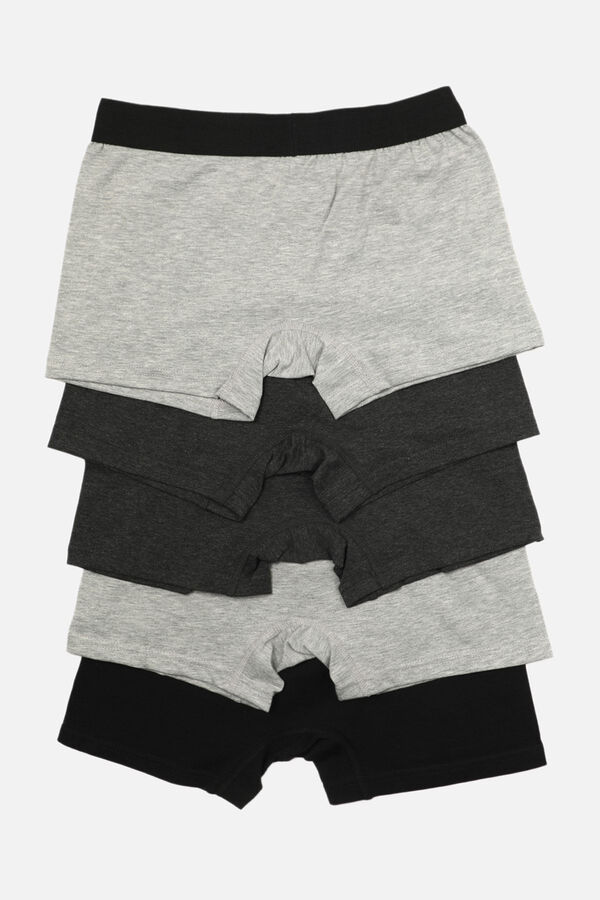 Trendyol Pack 5 boxers grises&nbsp; estampado