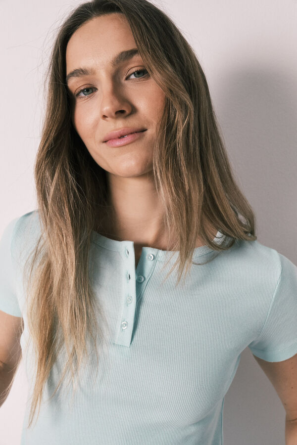 Women'secret Green short sleeve gingham print pyjamas green