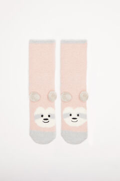 Womensecret Pink animal fluffy socks printed
