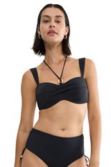 Triumph Top biqu&iacute;ni franzido com enchimento e com aro preto