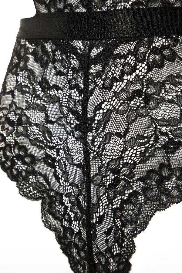 Trendyol Body lencero encaje cut out negro