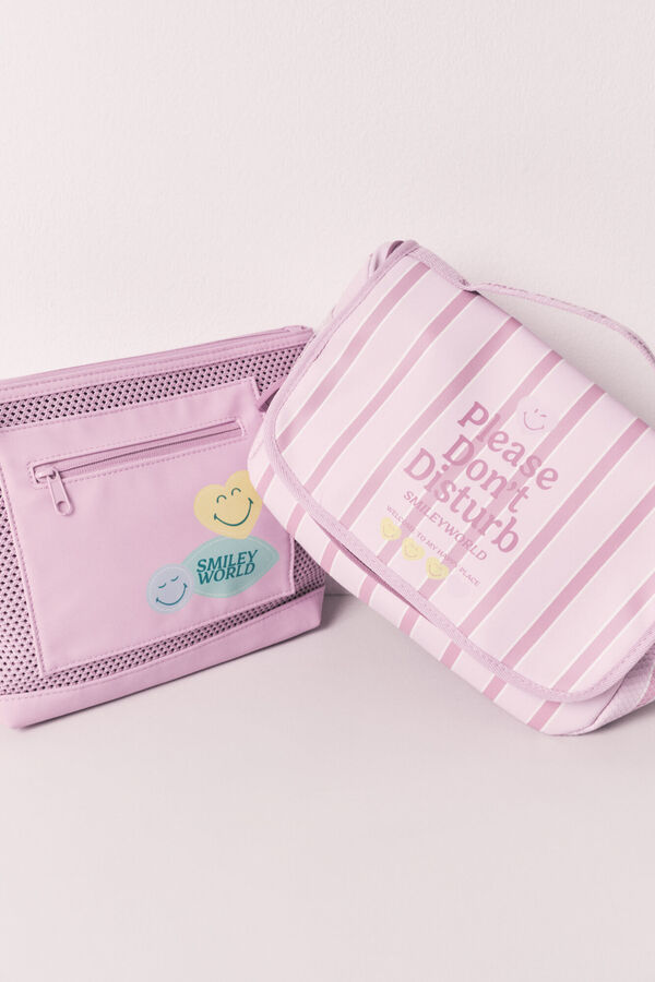 Women'secret SmileyWorld&reg; zip-up vanity case green