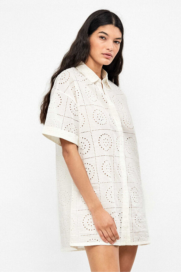 Gisela Camisola 100% algod&oacute;n brocado beige