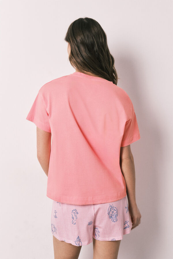 Women'secret Pink cotton short pyjamas pink