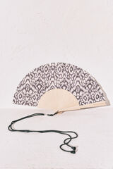 Women'secret Black and white printed fan black