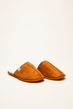 Womensecret Camel colour fur slippers brown