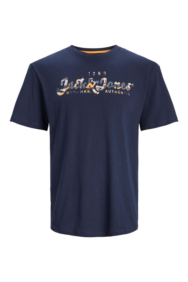 Jack & Jones Camiseta manga corta logo relaxed fit blue