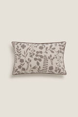 Womensecret Leaves and flowers cushion cover gris
