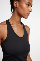 Womensecret Sleeveless workout T-shirt fekete