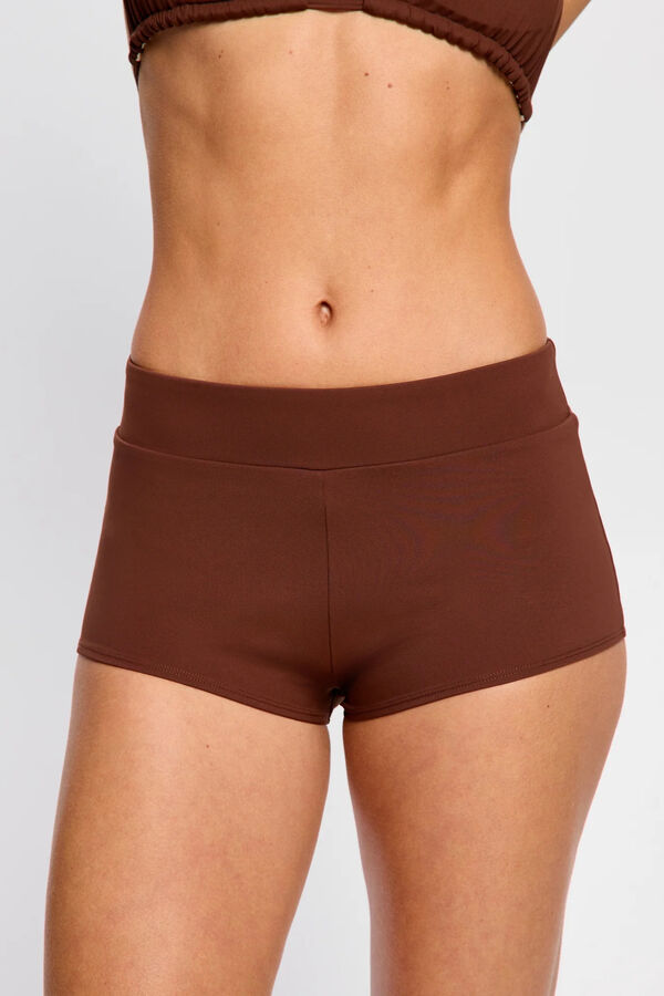 Modibodi Short Ba&ntilde;o Menstrual Flujo S&uacute;per Chocolate marr&oacute;n