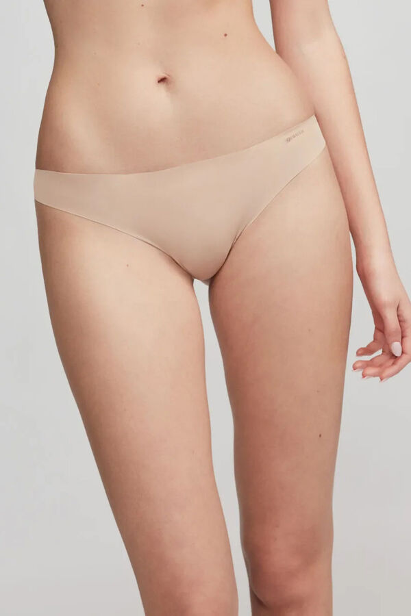 Gisela Laser-cut Brazilian panties nude