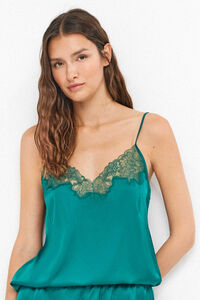 Gisela Camiseta lencera tirantes bordado encaje