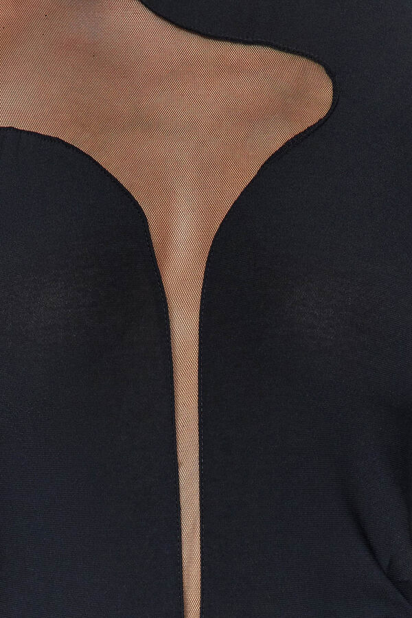Trendyol Black transparent tulle body with details  Schwarz