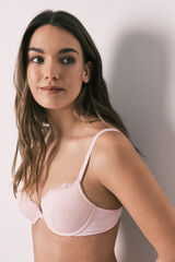 Women'secret Pink classic lace padded bra BEAUTIFUL pink