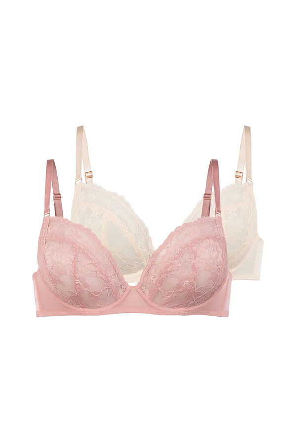 Dorina Pack 2 sujetadores aro encaje rosa