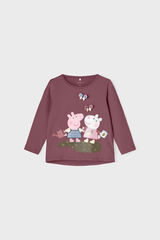 Womensecret Camiseta niña Peppa Pig morado/lila