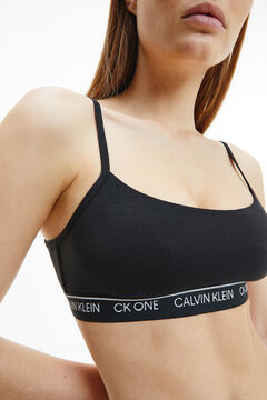 Womensecret Bralette de algodão com cós da Calvin Klein CK ONE preto