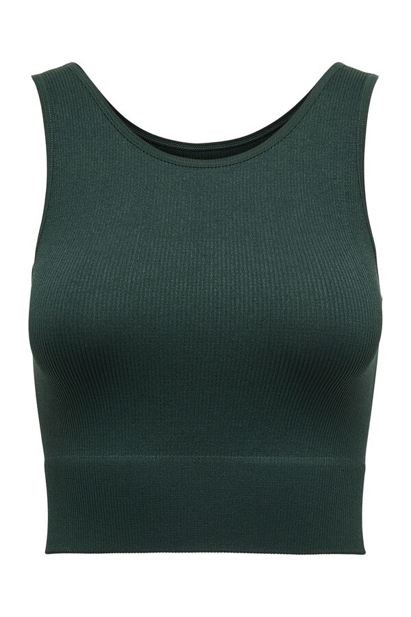Only Play Nahtloses Crop-Top Blau
