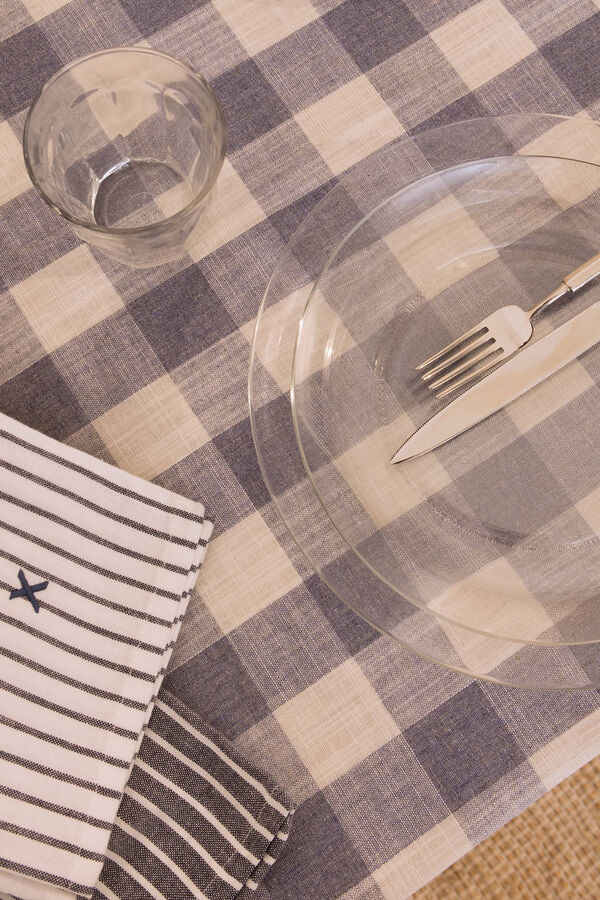 Womensecret Checked stain-resistant tablecloth kék