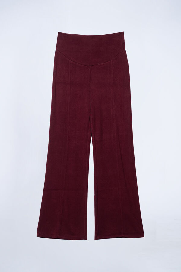 Ohma! Maternity wide-knit trousers red
