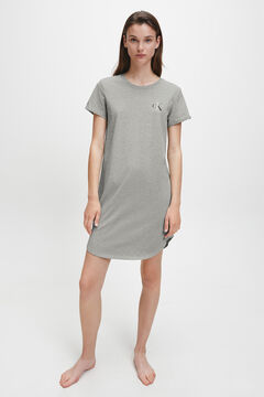 Womensecret Camisa de dormir de algodão com logótipo da Calvin Klein cinzento