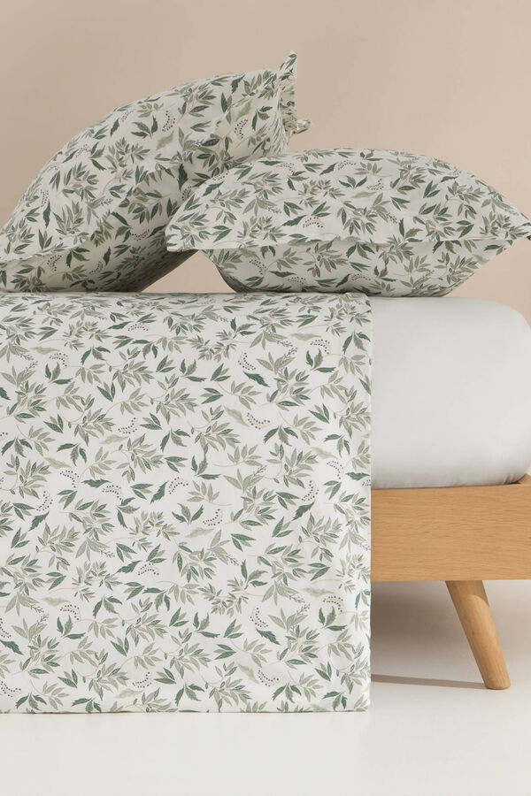 Womensecret Leaf print cotton duvet cover. For an 80-90 cm bed. white