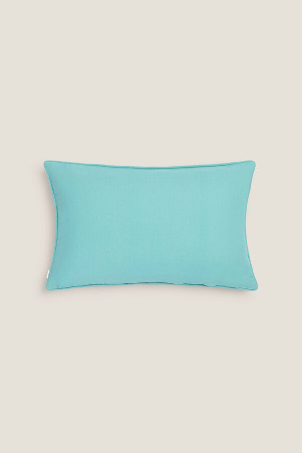 Womensecret Embroidered cotton cushion cover bleu