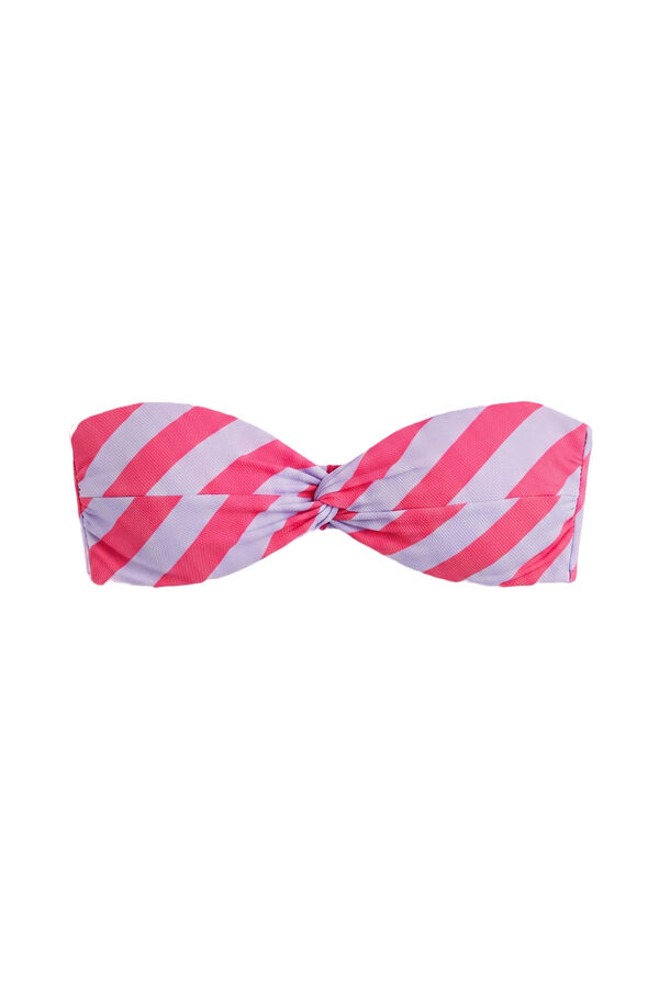 Women'secret Piros lila cs&iacute;kos bandeau bikinifelső nyomtat&aacute;s