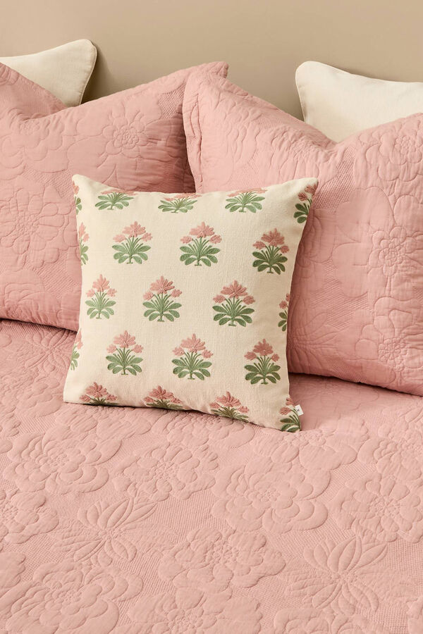 Womensecret Floral embroidered bedspread pink