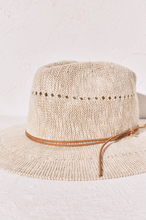 Women'secret Chapeau effet raphia beige nude