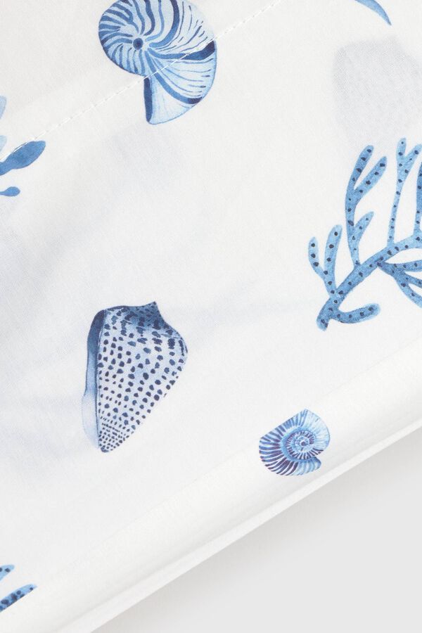 Textura Housse de coussin imprim&eacute;e bleu