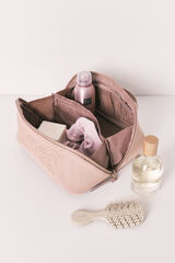 Women'secret Brown rubberized medium vanity case nude