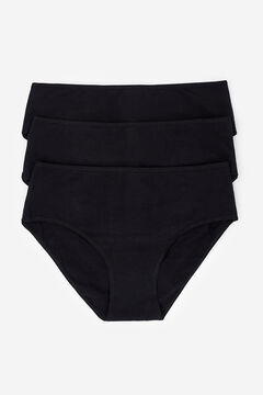 Womensecret 3 cotton panties pack black